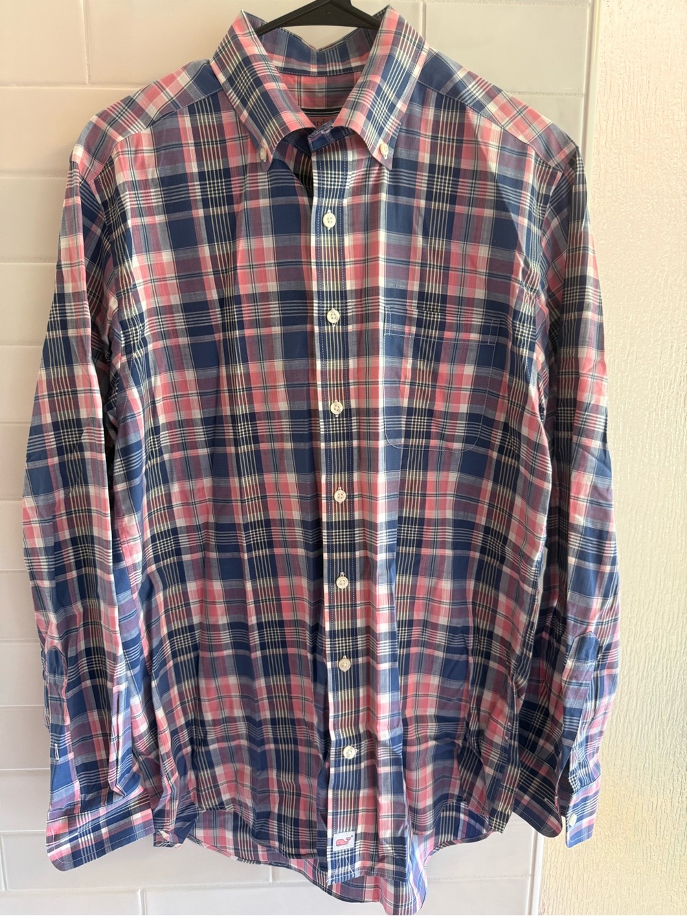 Vineyard Vines Slim Fit Murray Shirt Plaid Cotton Button Down Size Medium